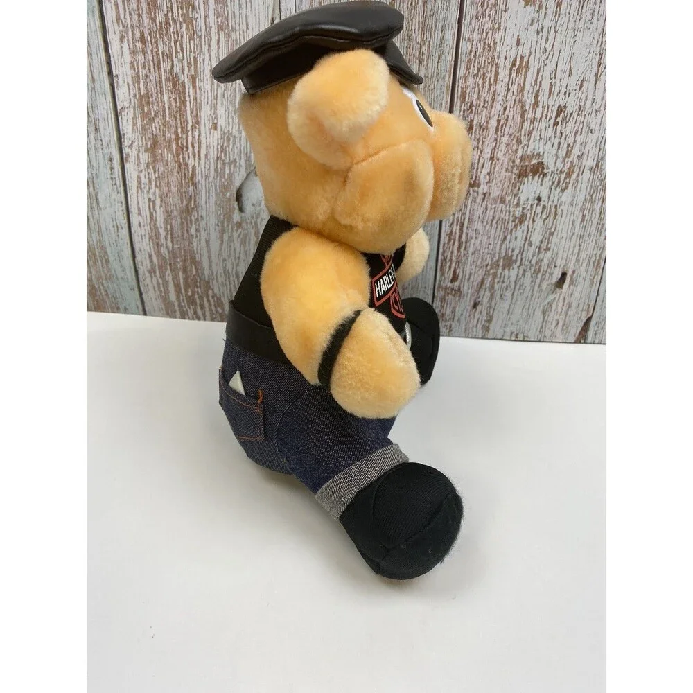 VTG Harley Davidson Motorcycle Biker Stuffed Plush Pig Hog 7 Inches 1993 w/Tags